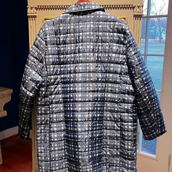 Lands' End Women’s Blue Plaid Patterned Jacket NWOT - Picture 4 of 6